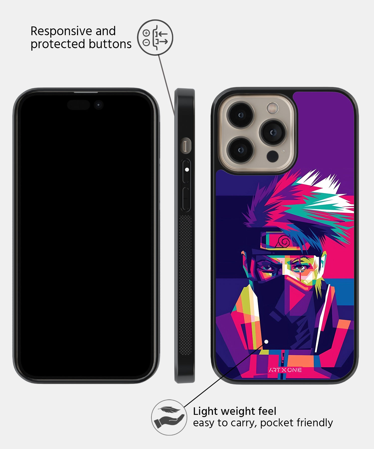 Kakashi Hatake Colored Mobile Back Cover