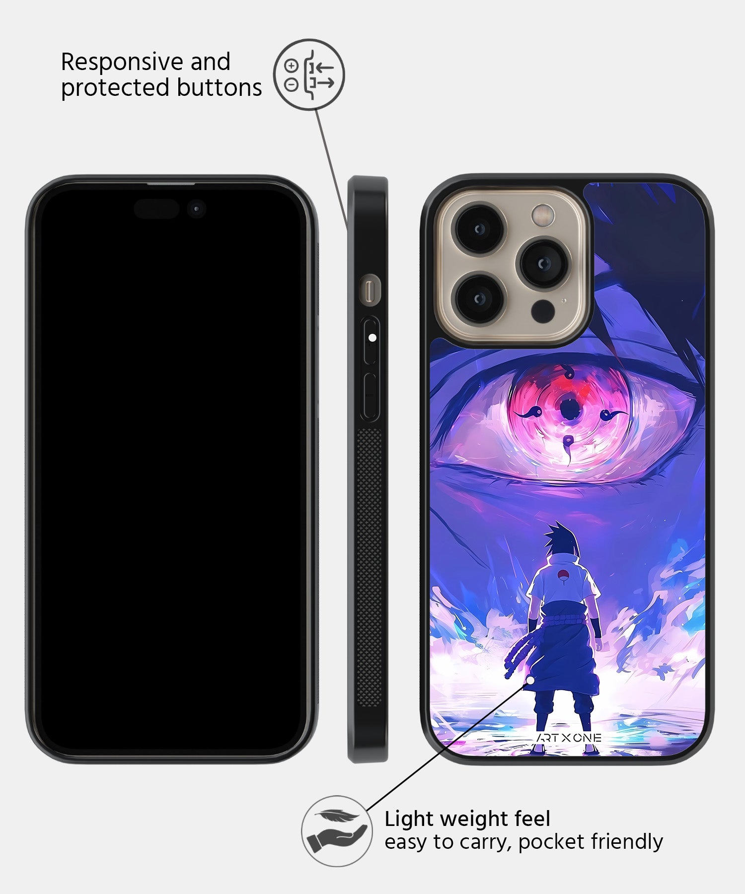 Sasuke Sharingan Mobile Back Cover