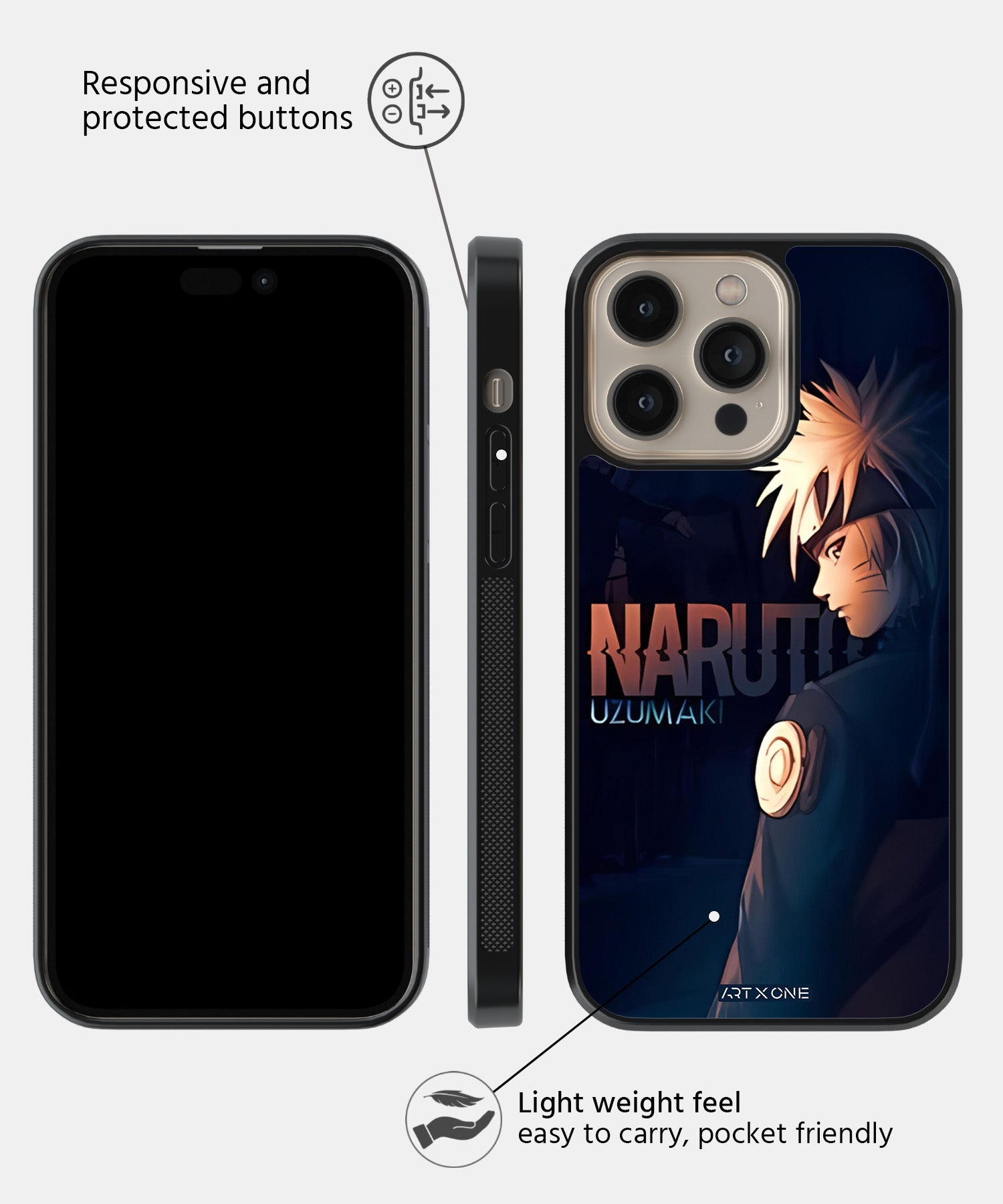 Naruto Minimal Mobile Back Cover