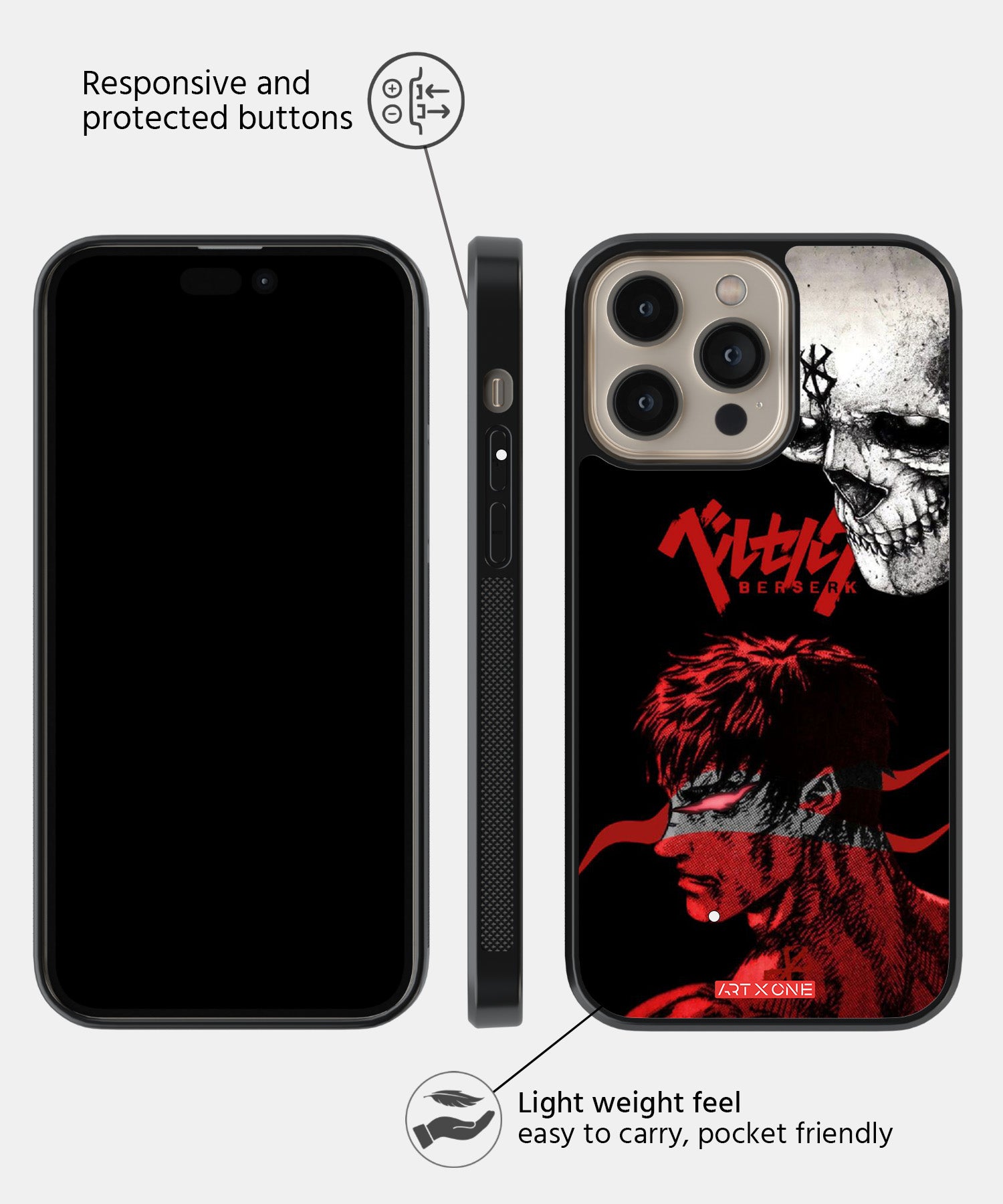 Berserk  (Berserk Skull) Mobile Back Cover