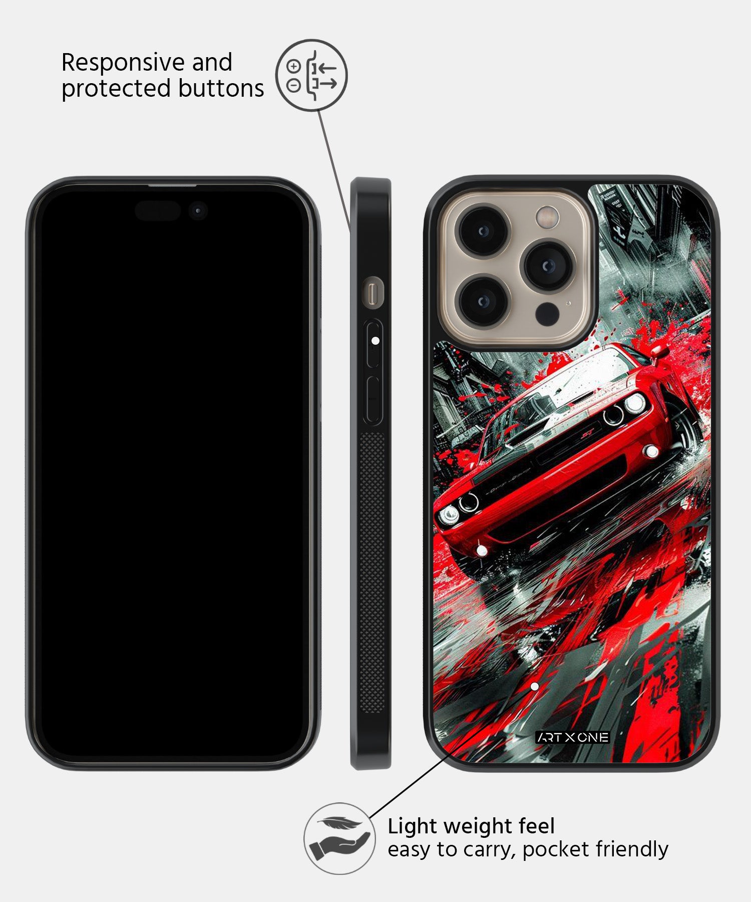 Sports Car (Hell Cat) Mobile Back Cover