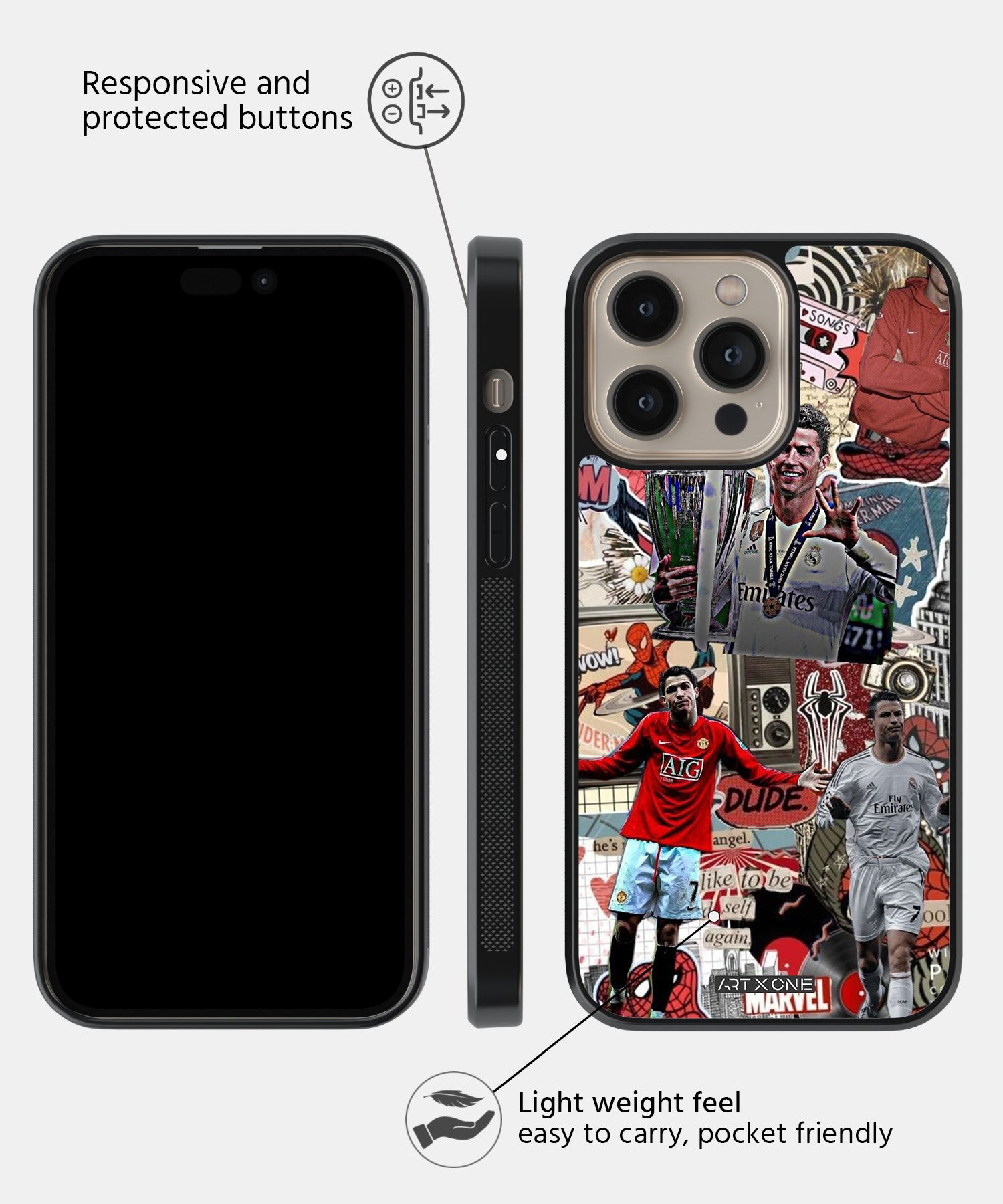 Football (Ronaldo x Spiderman) Mobile Back Cover