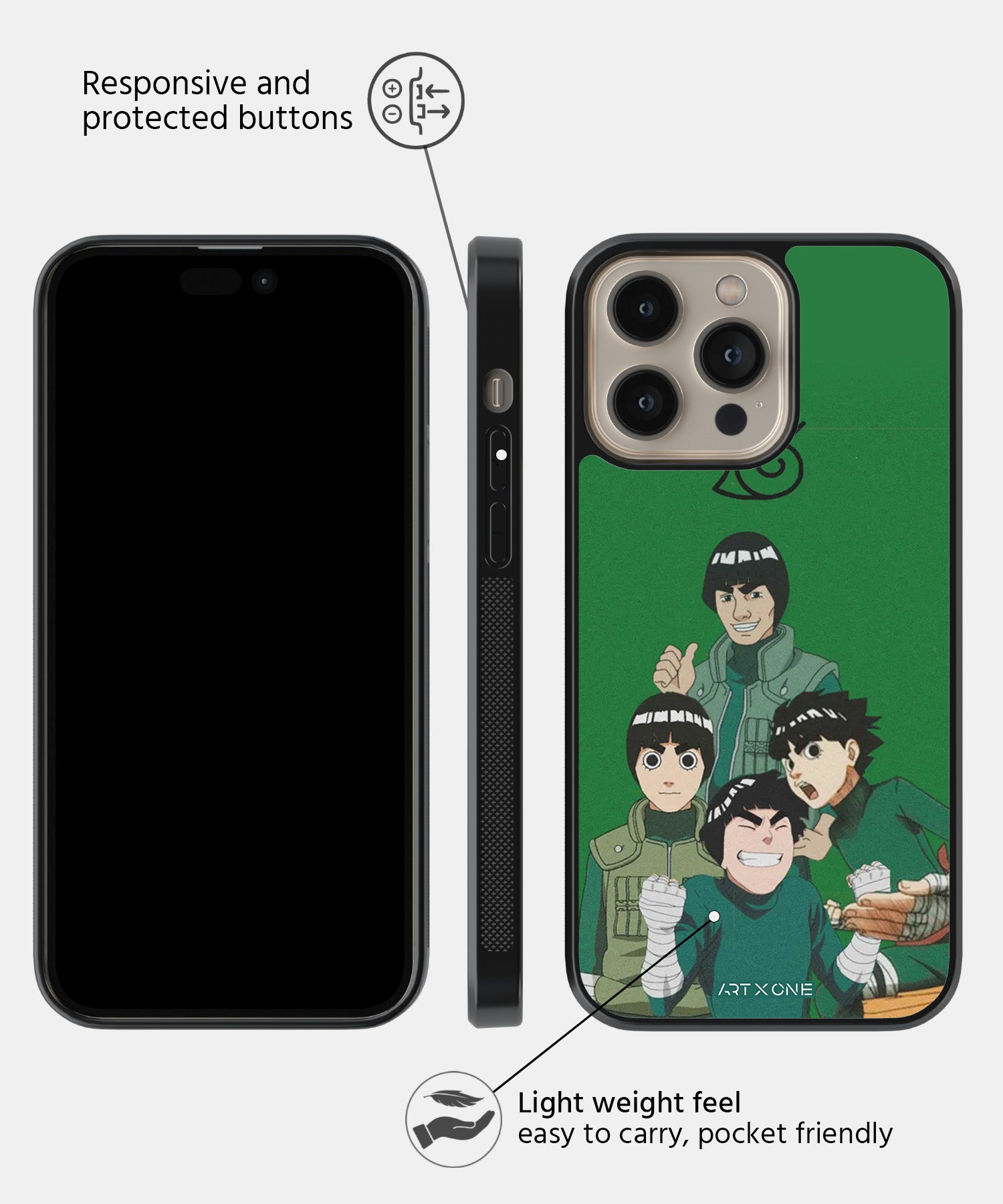 Might Guy Rocklee Mobile Back Cover