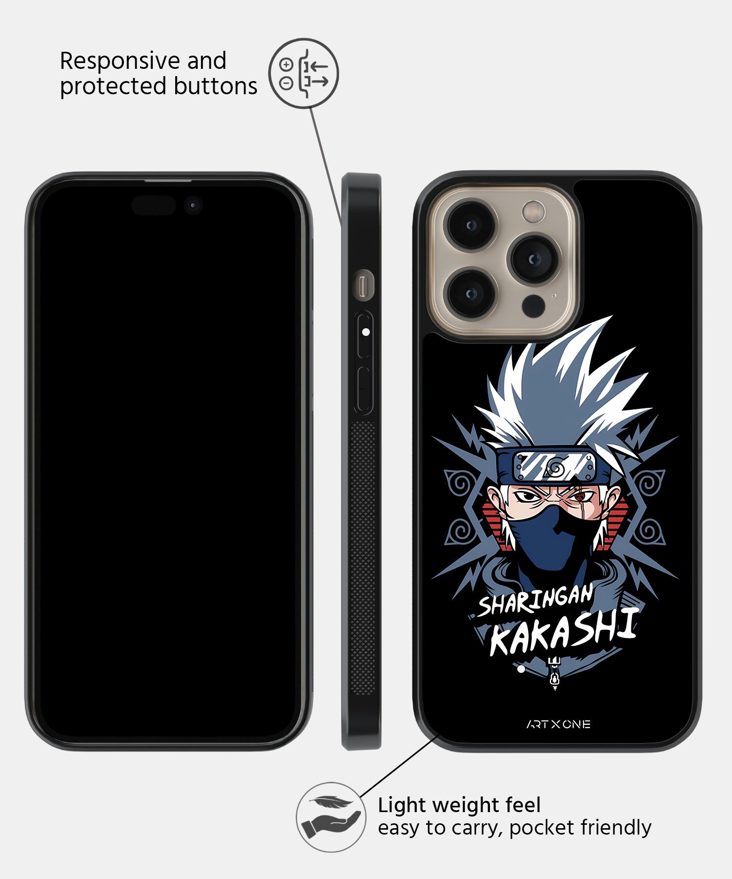 Kakashi Minimal Mobile Back Cover