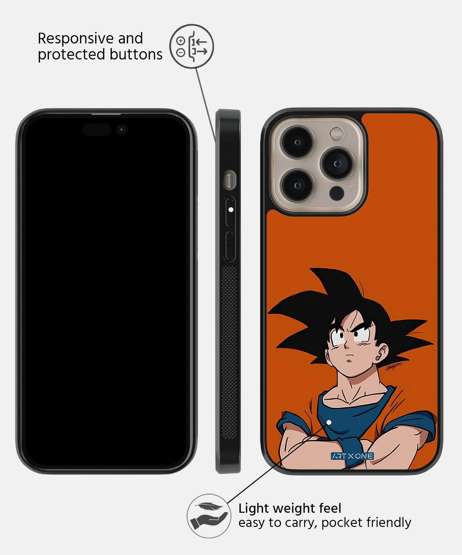 Goku Orange Mobile Back Cover