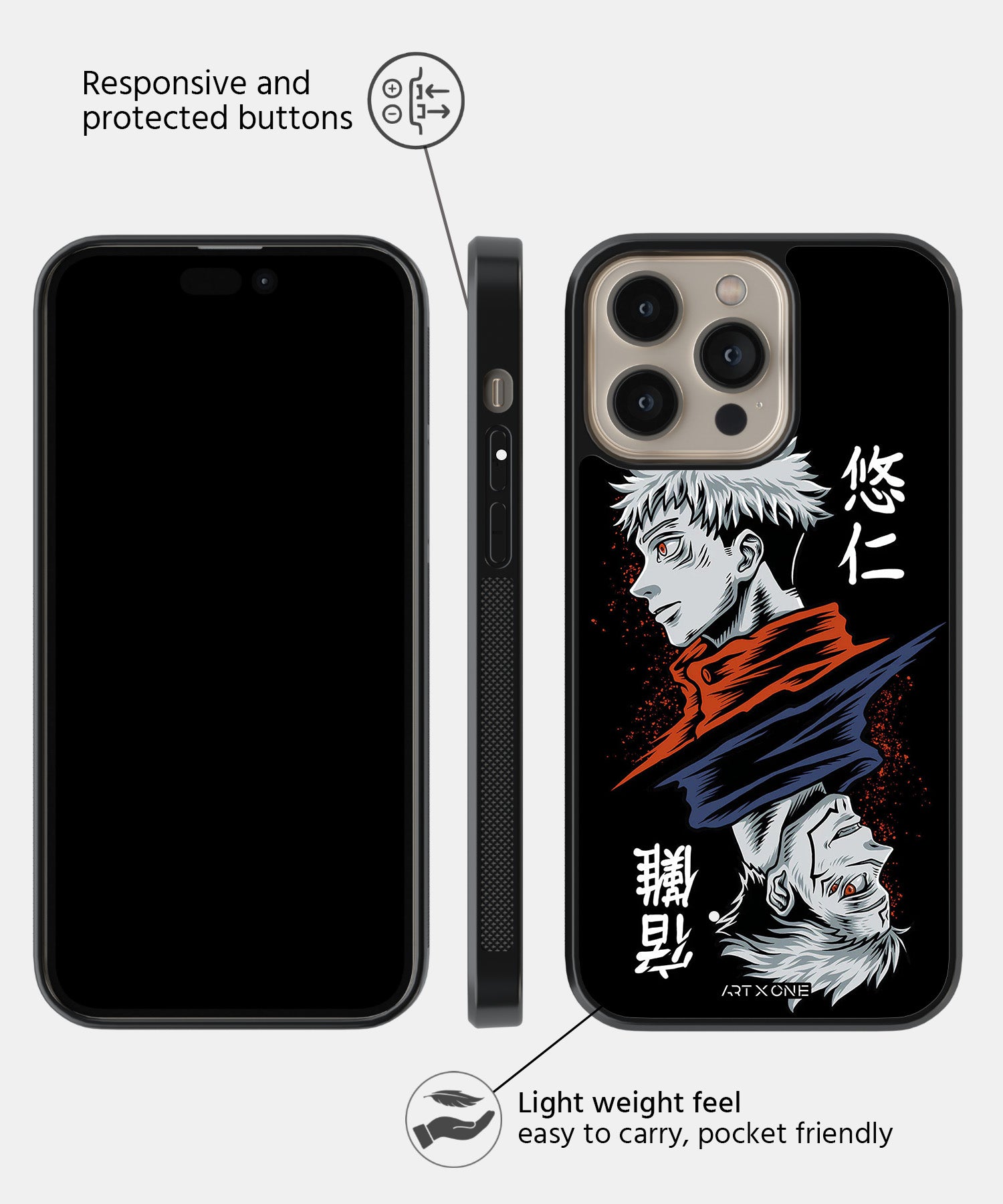 Upside Down Anime Mobile Back Cover