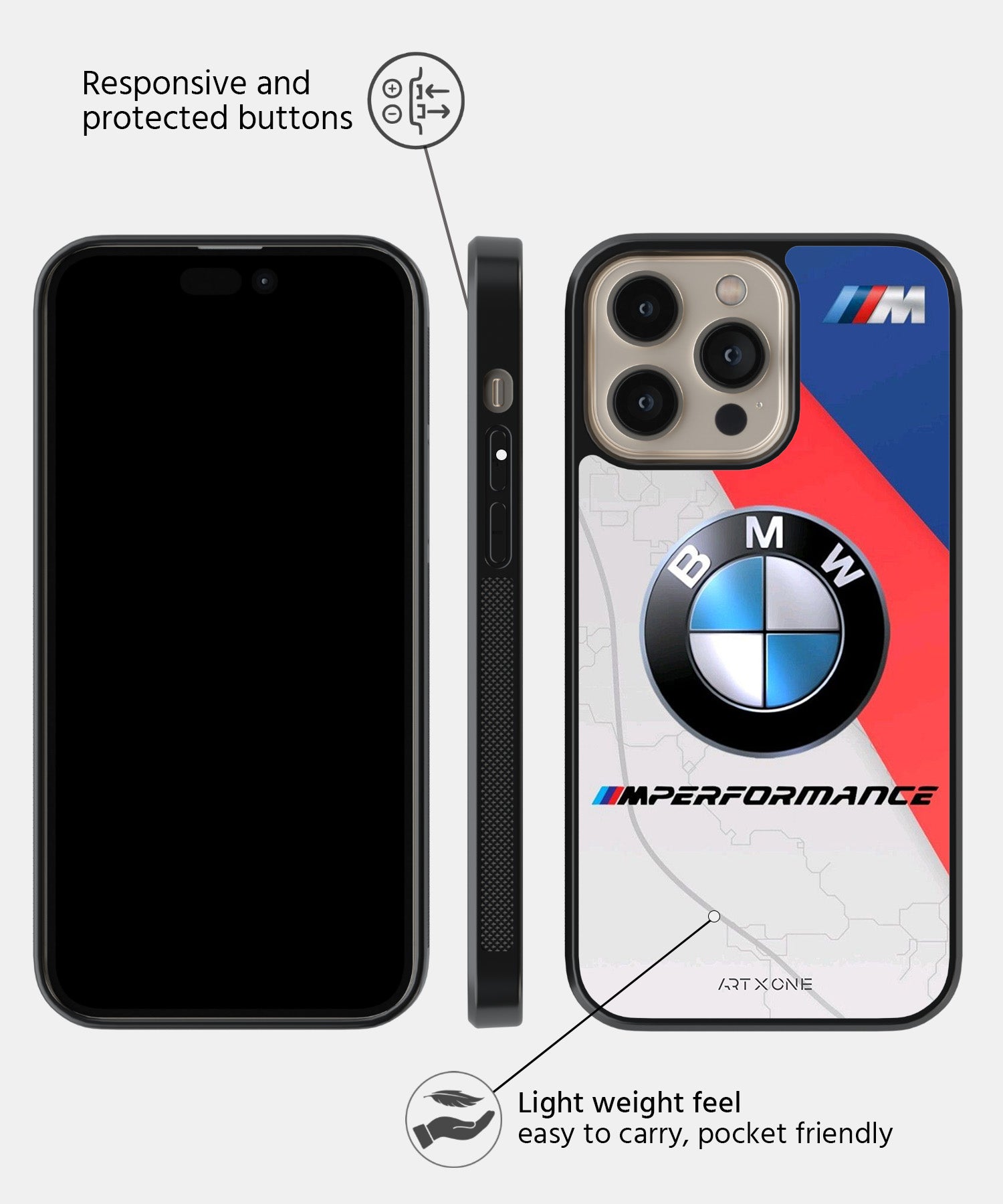 BMW Logo  Gradient Flag Design Mobile Back Cover