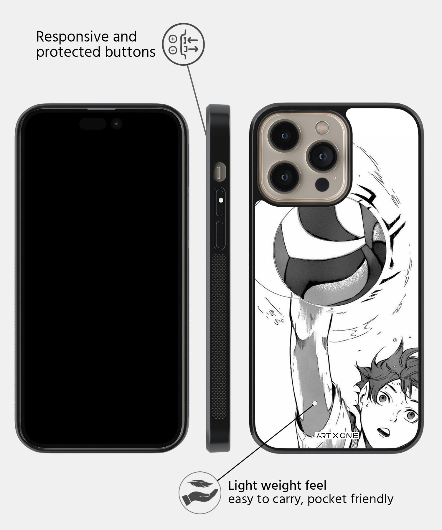 Haikyuu Monotone Mobile Back Cover