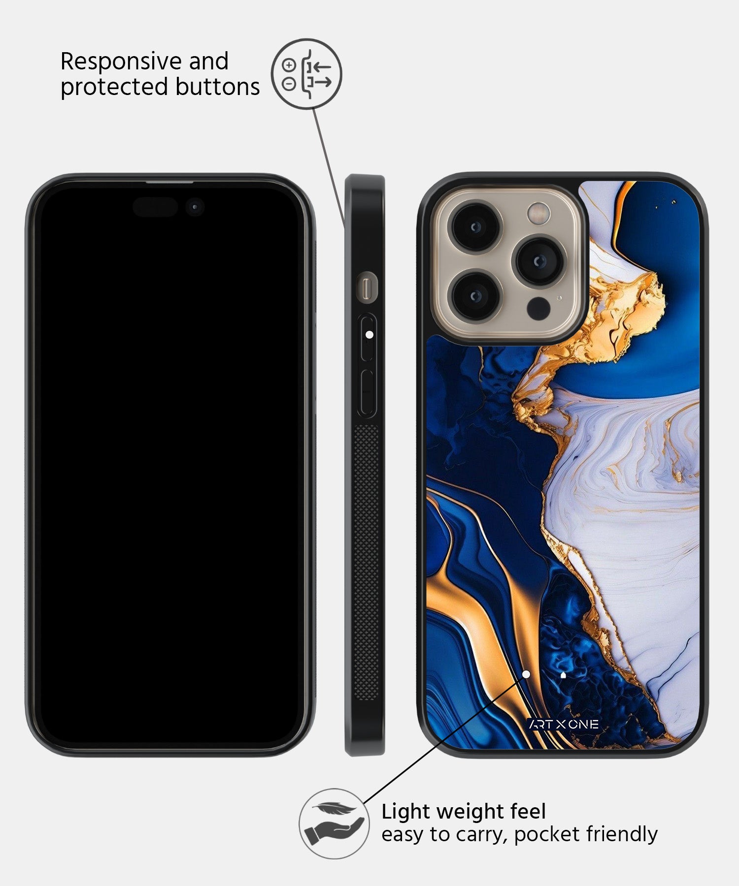Blue Marbel Mobile Back Cover