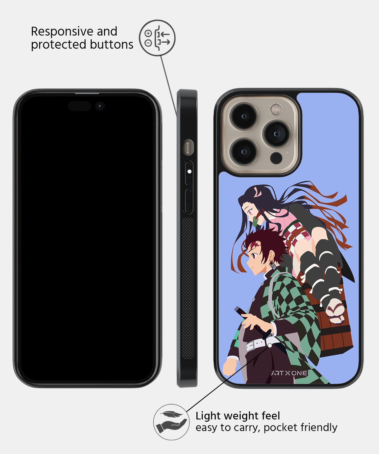 Tanjiro carrying Nezuko Mobile Back Cover