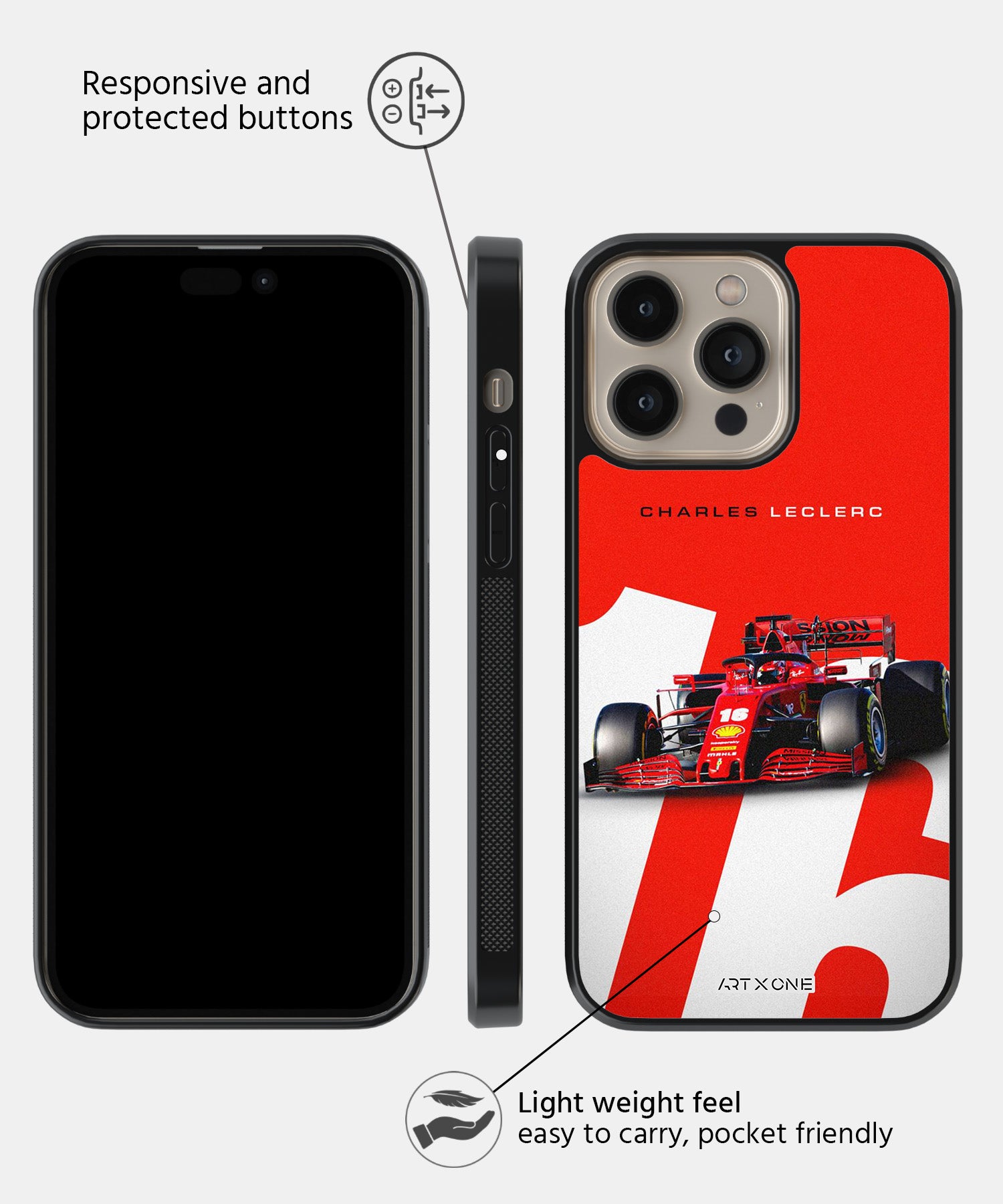 Charles Leclerc  Ferrari F1 Mobile Back Cover