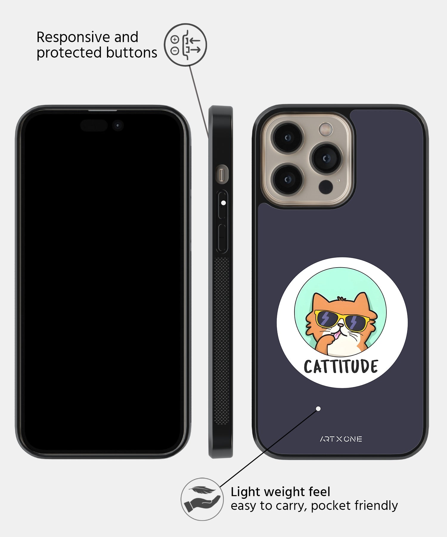 Cattitude Mobile Back Cover