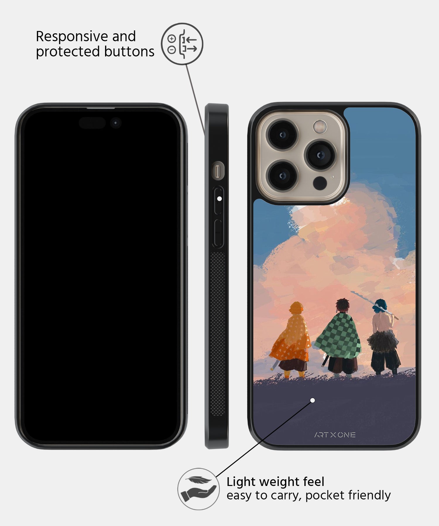 Demon Slayer Pastel Mobile Back Cover