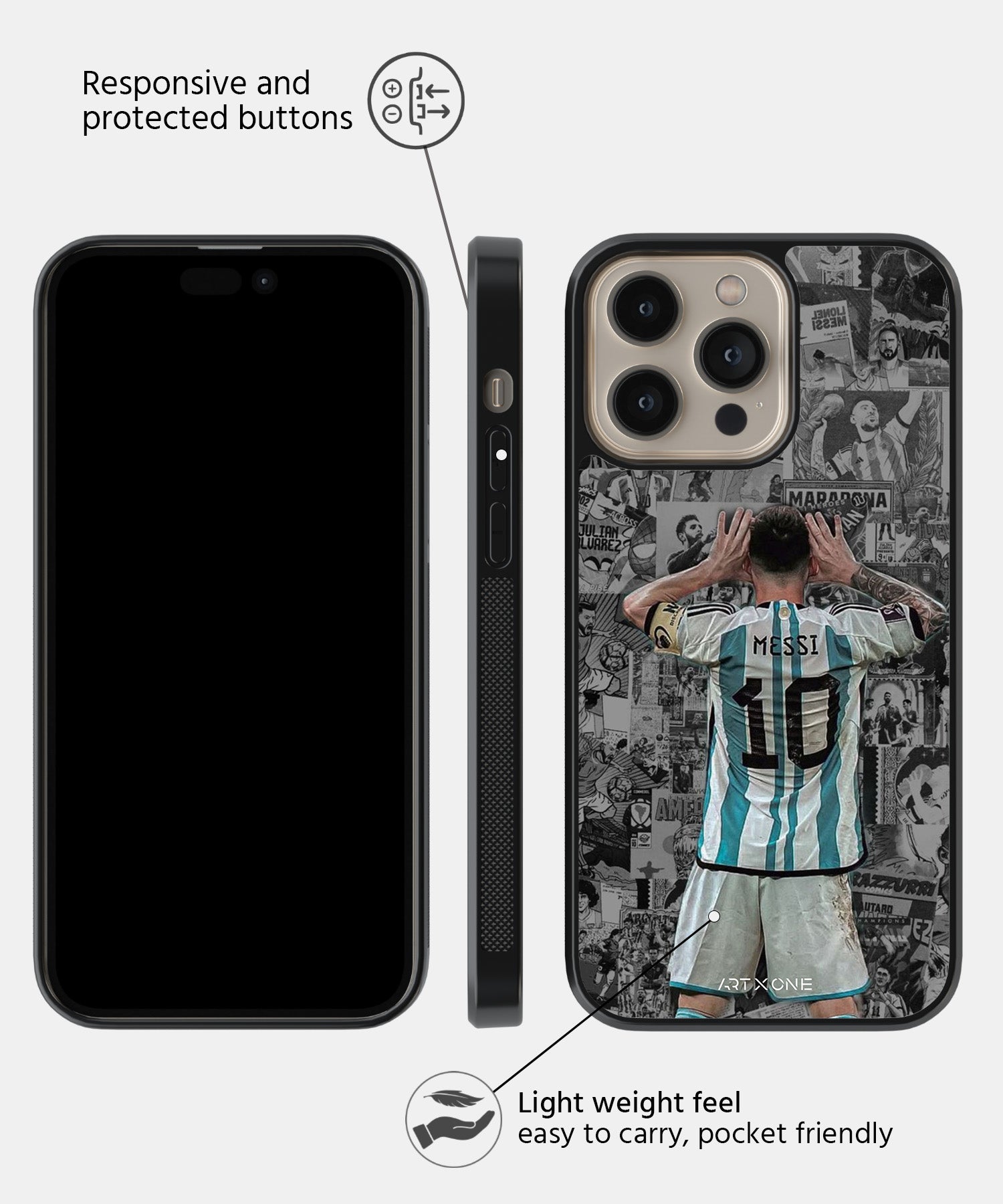 Football (Messi Collage) Mobile Back Cover