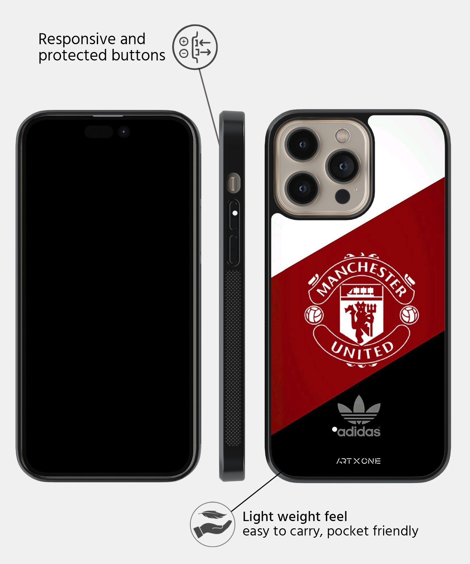 Football (Manchester United Adidas) Mobile Back Cover