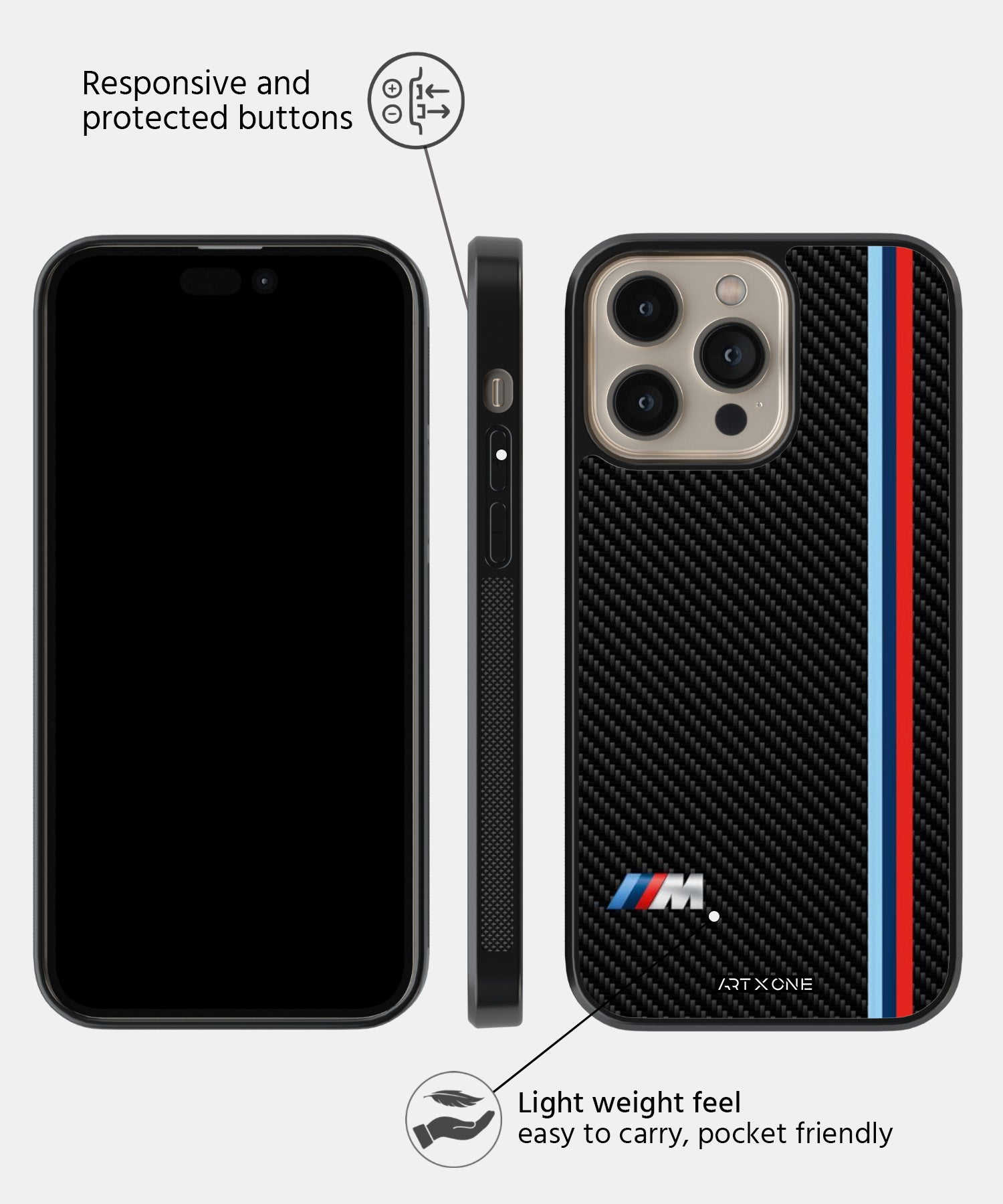 BMW Carbon Fibre Mobile Back Cover