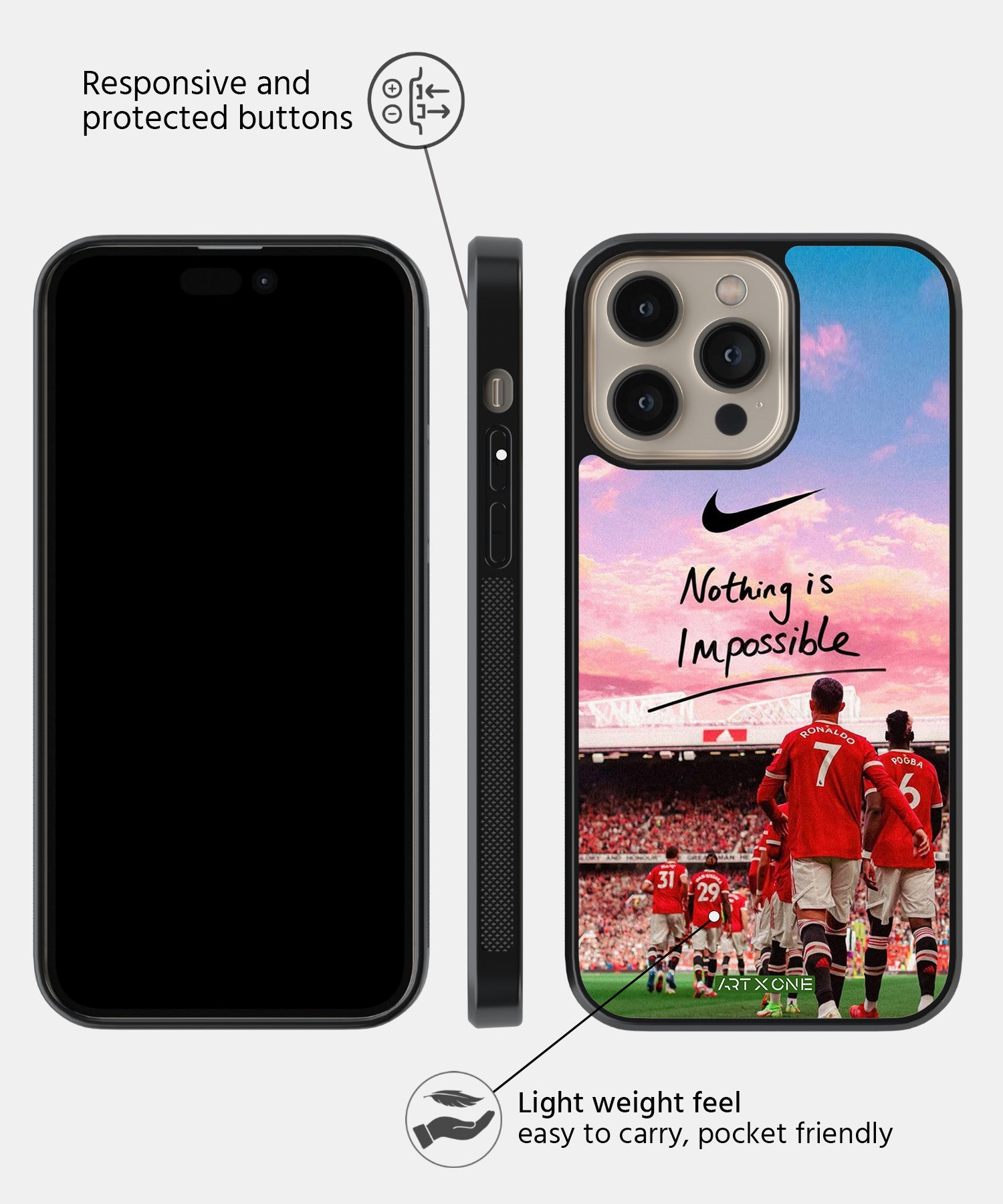 Football (Ronaldo Nothing is Impossible) Mobile Back Cover