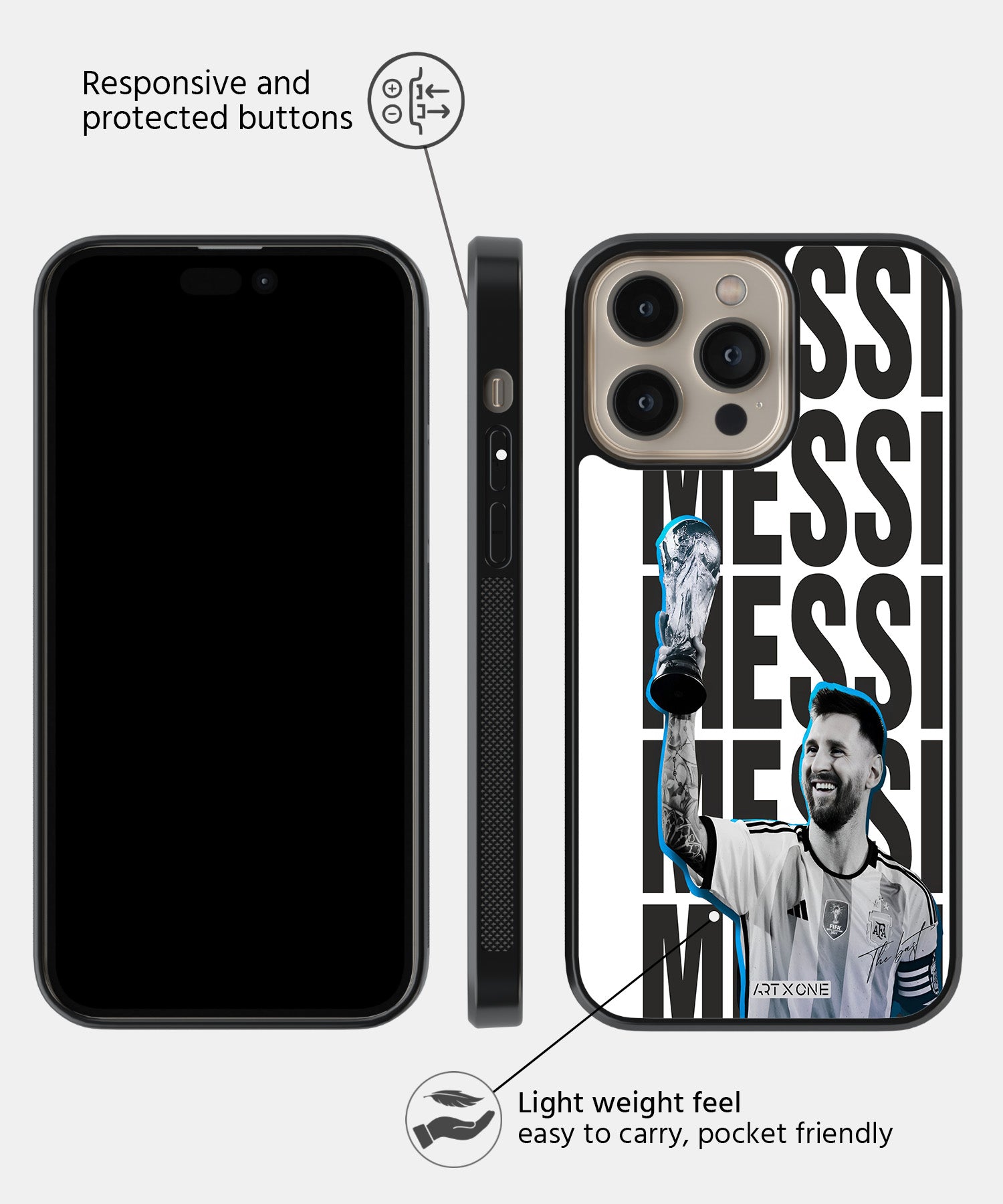 Football (Messi Messi Messi) Mobile Back Cover
