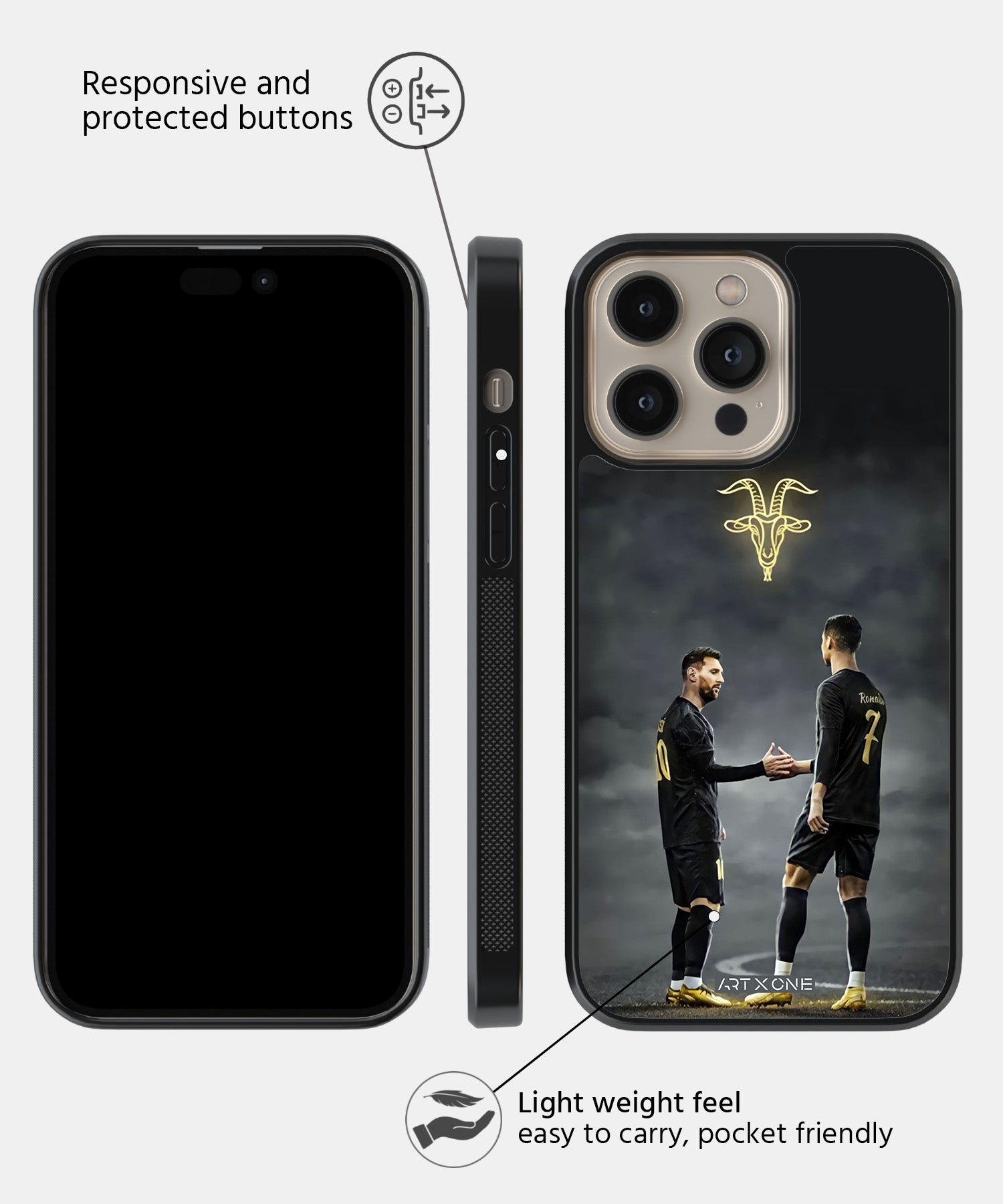 Football (Messi x Ronaldo) Mobile Back Cover