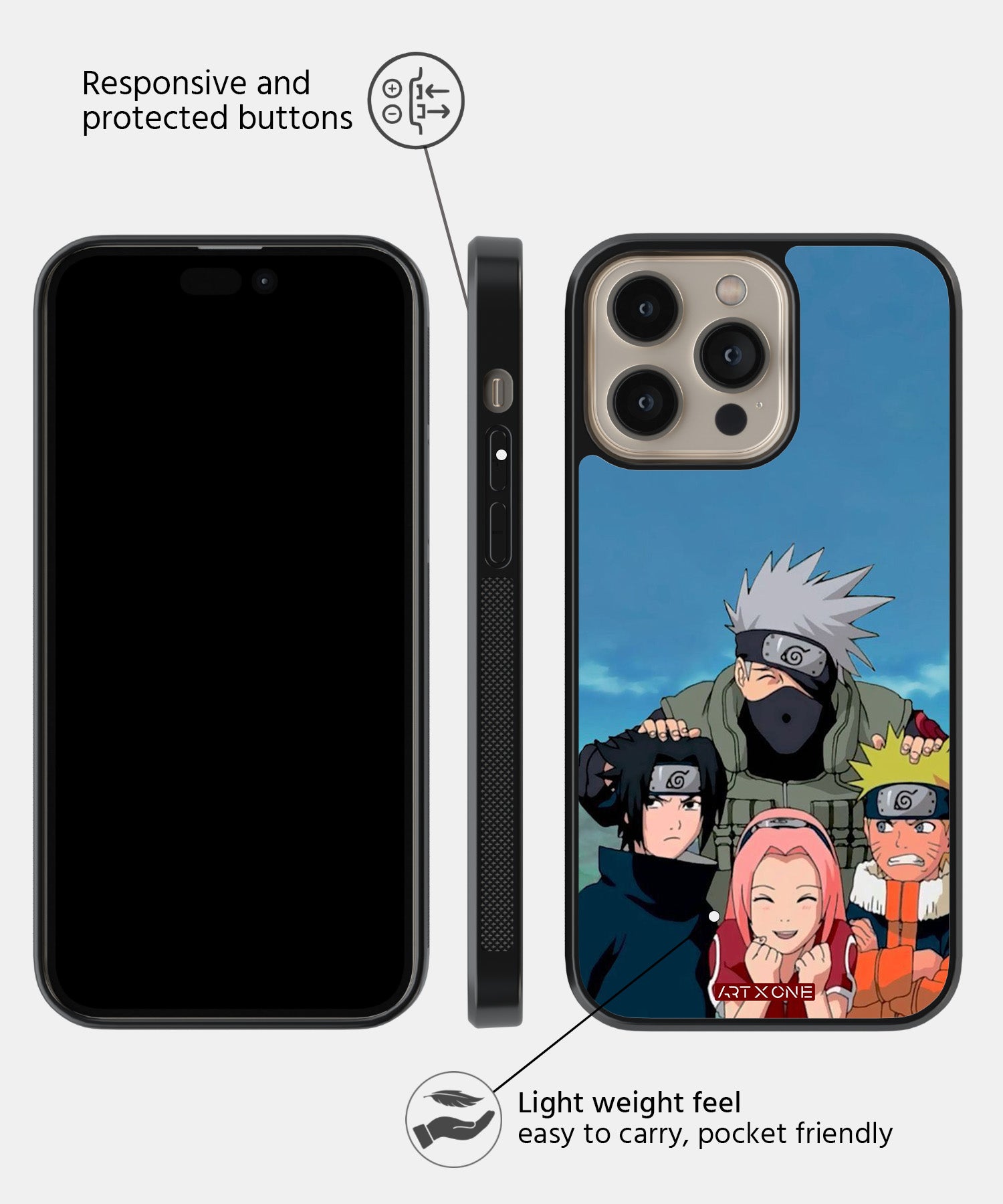 Kakashi And Friends Mobile Back Cover