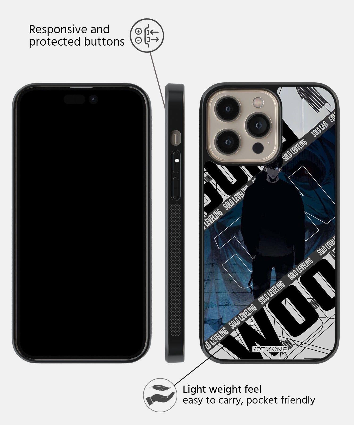 Solo Leveling  (Jin Woo) Mobile Back Cover