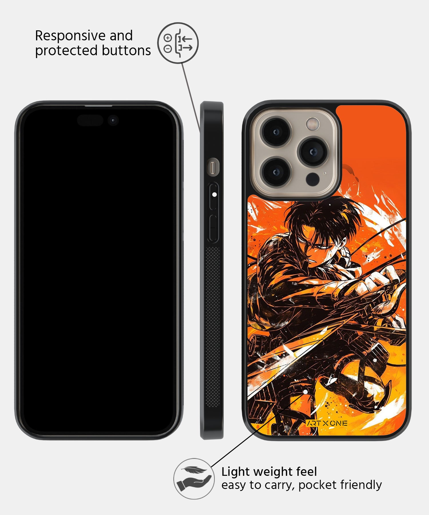 Attack On Titan (Captain Levi) Mobile Back Cover