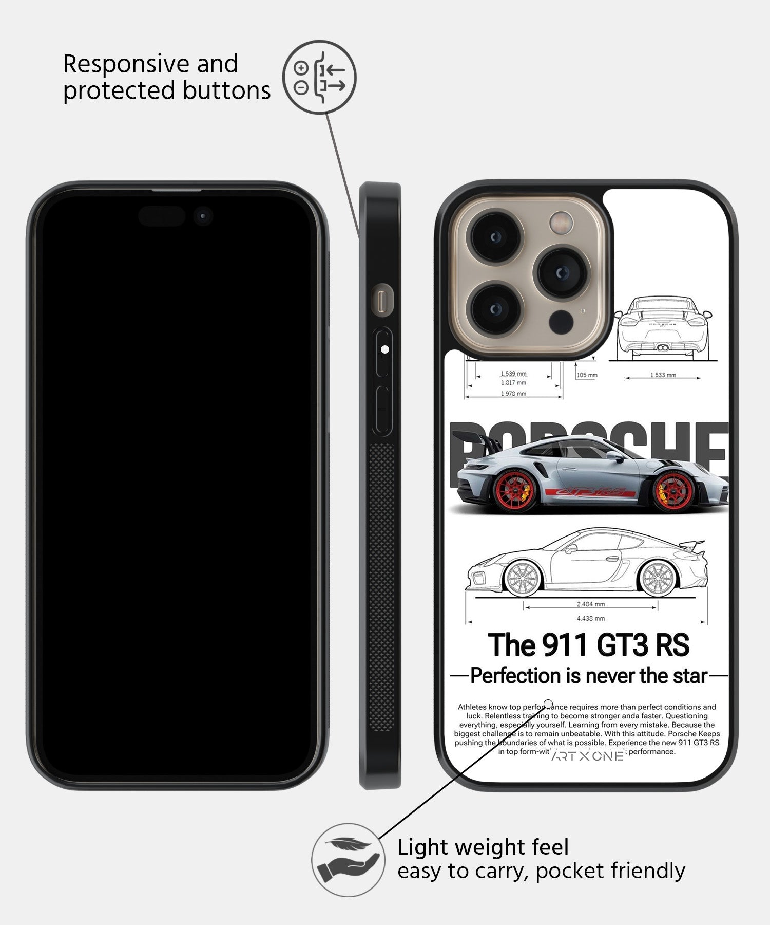 Sports Car (Porsche The 911 GT3 RS) Mobile Back Cover