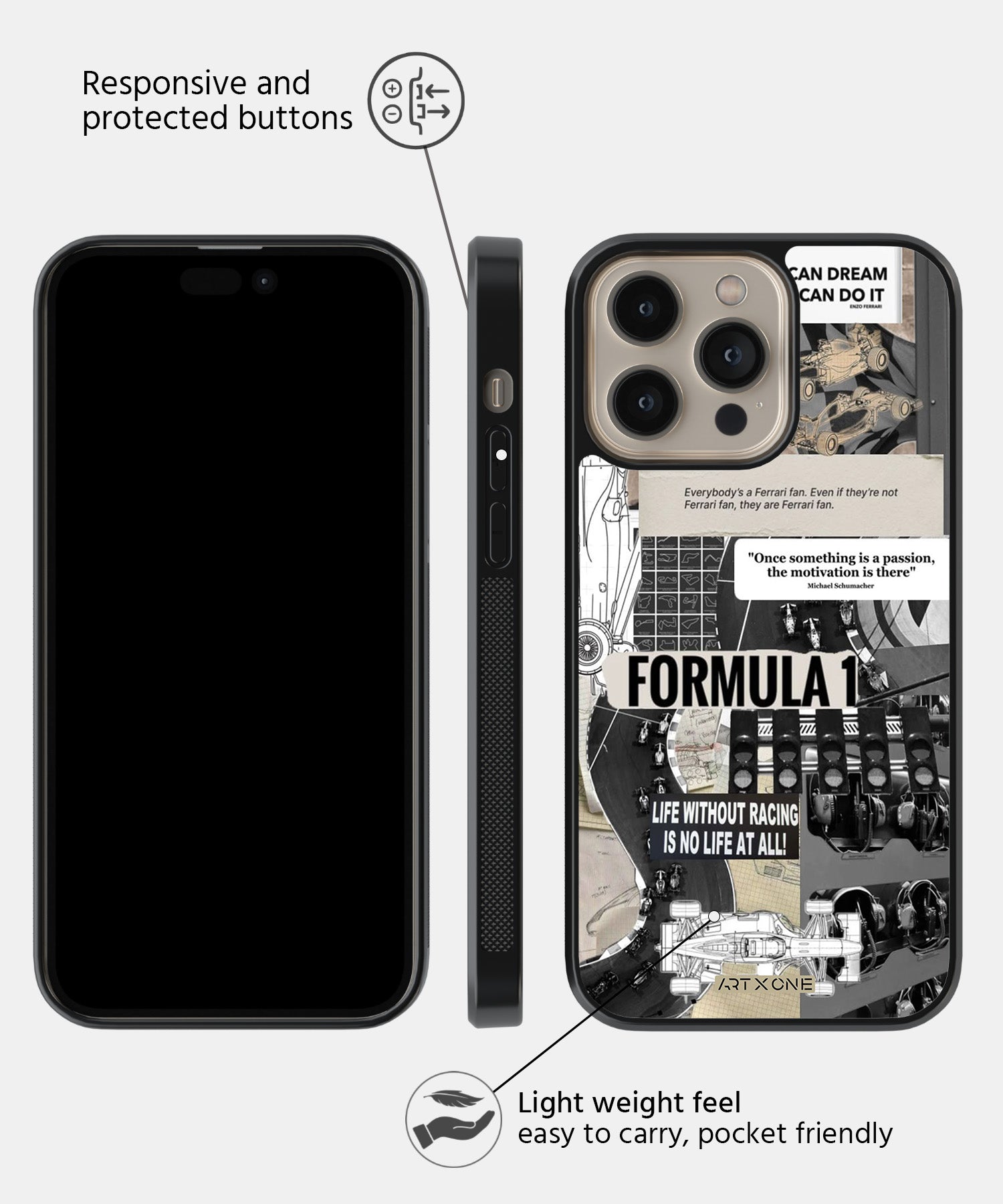 Formula 1 Sticker Mobile Back Cover