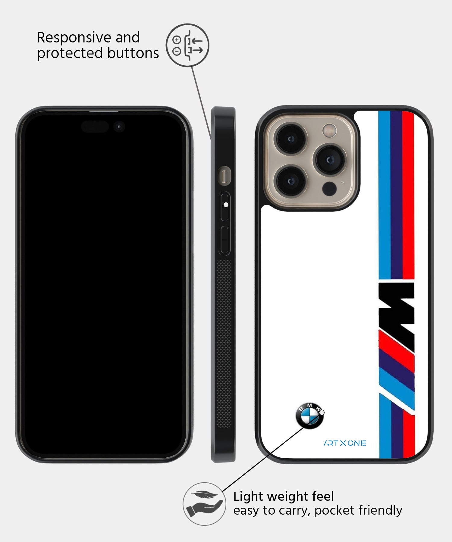 BMW M Sport x Logo Mobile Back Cover