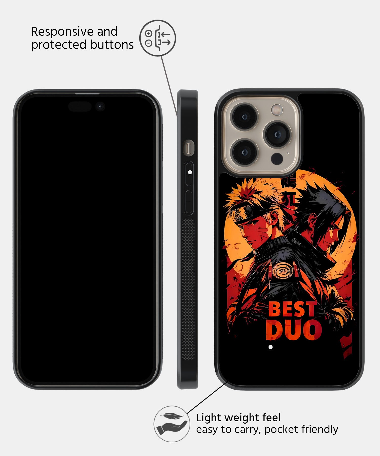 Naruto Sasuke Best Duo Mobile Back Cover