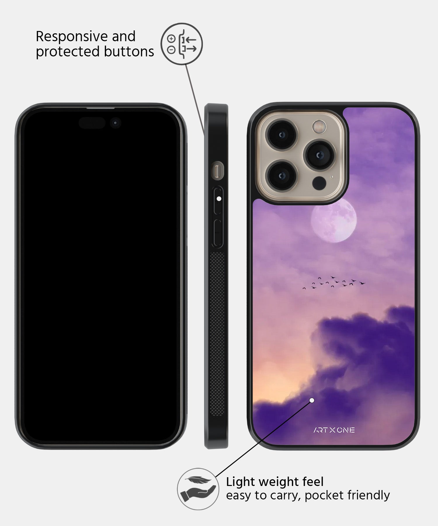 Purple Aesthetic Sky Mobile Back Cover