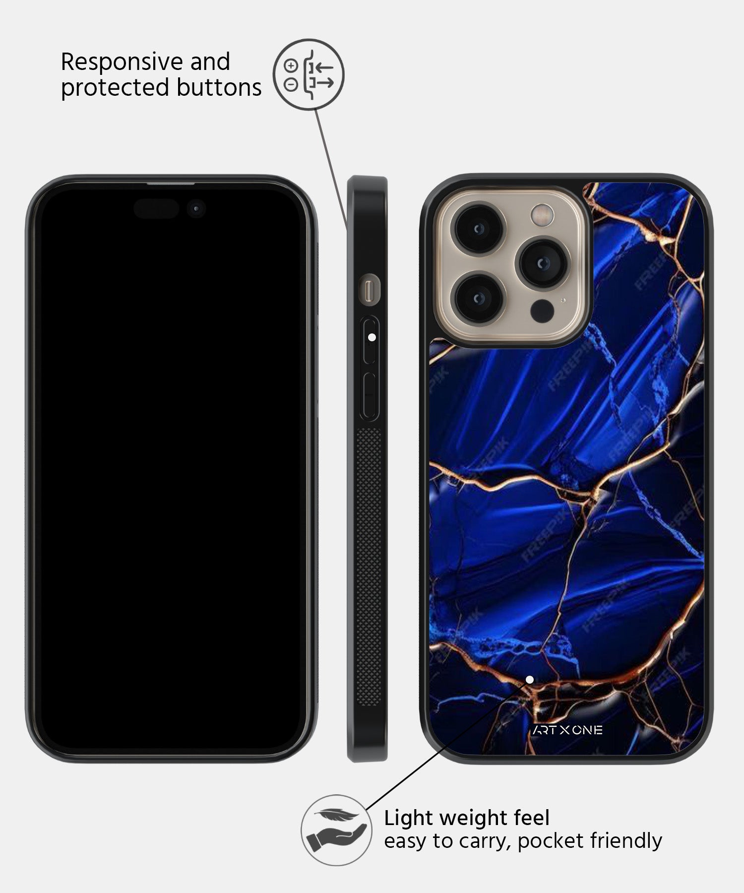 Teal Marbel Mobile Back Cover