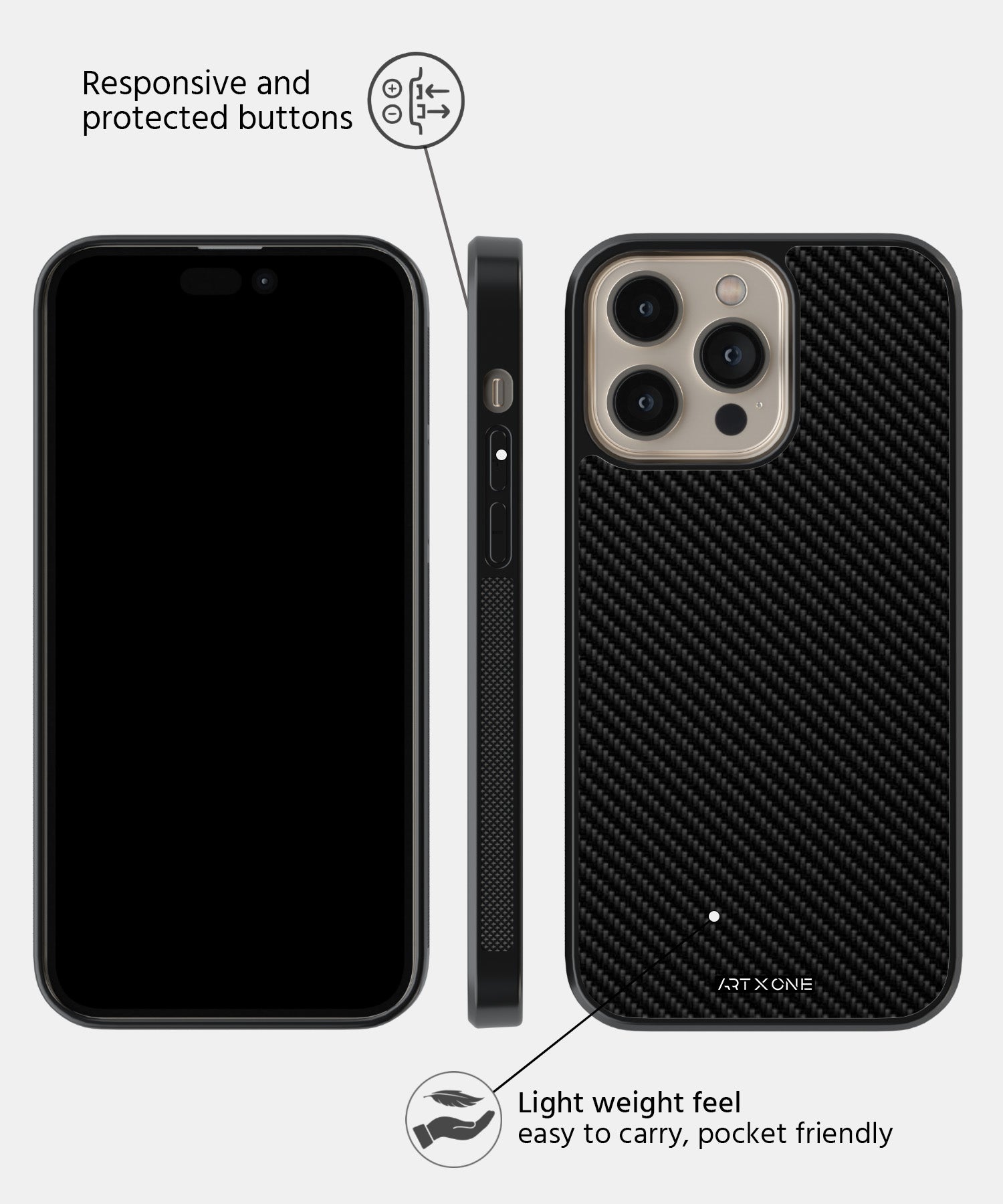 Premium Carbon Fibre Mobile Back Cover