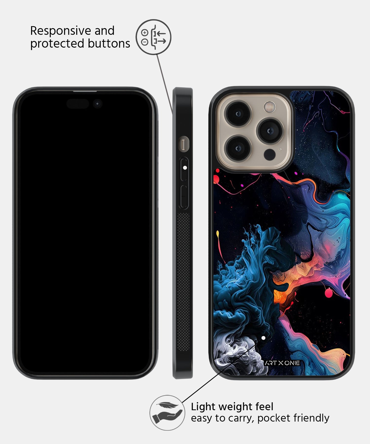 Rainbow Marbel Mobile Back Cover