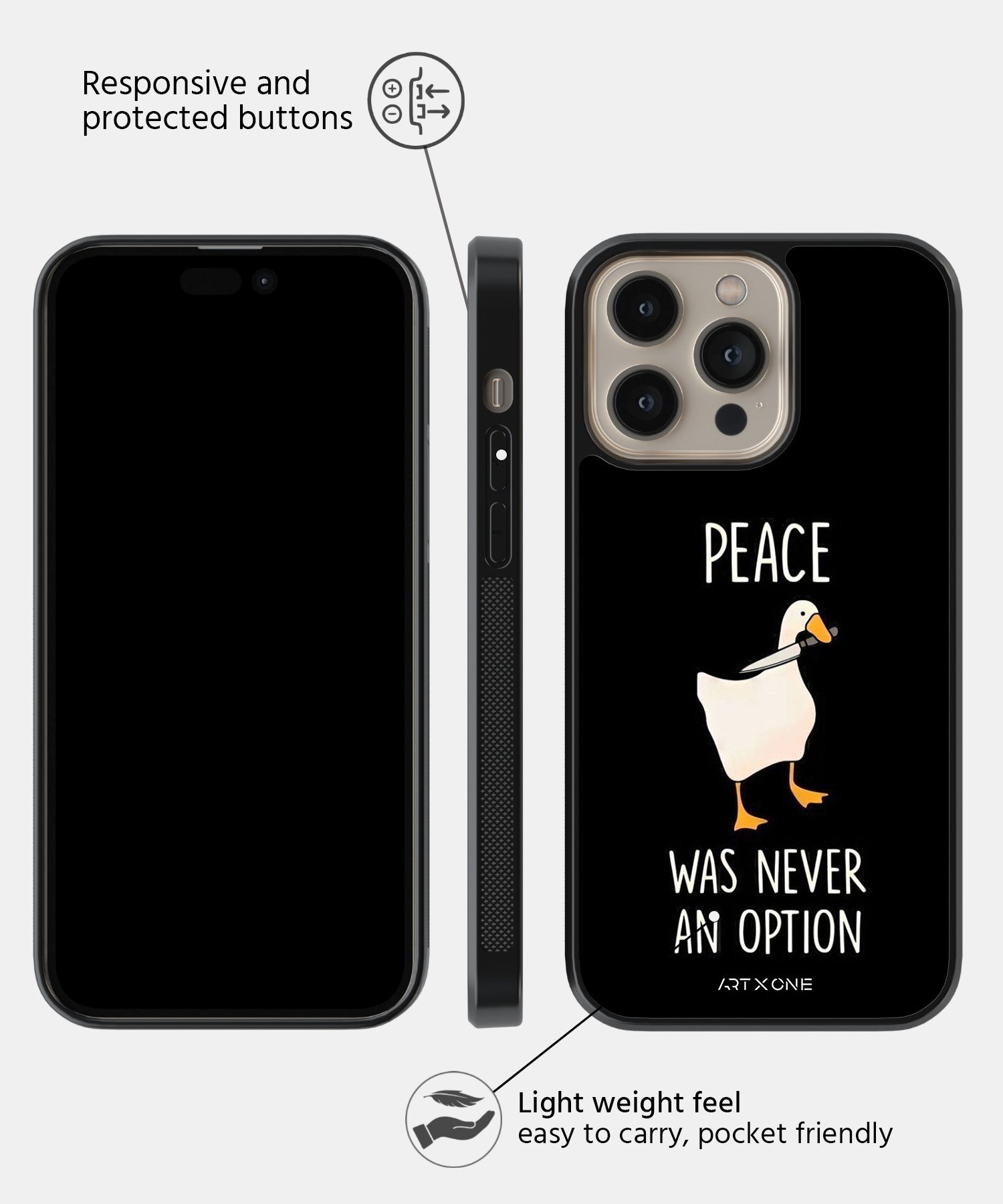 Peace was never an option Mobile Back Cover