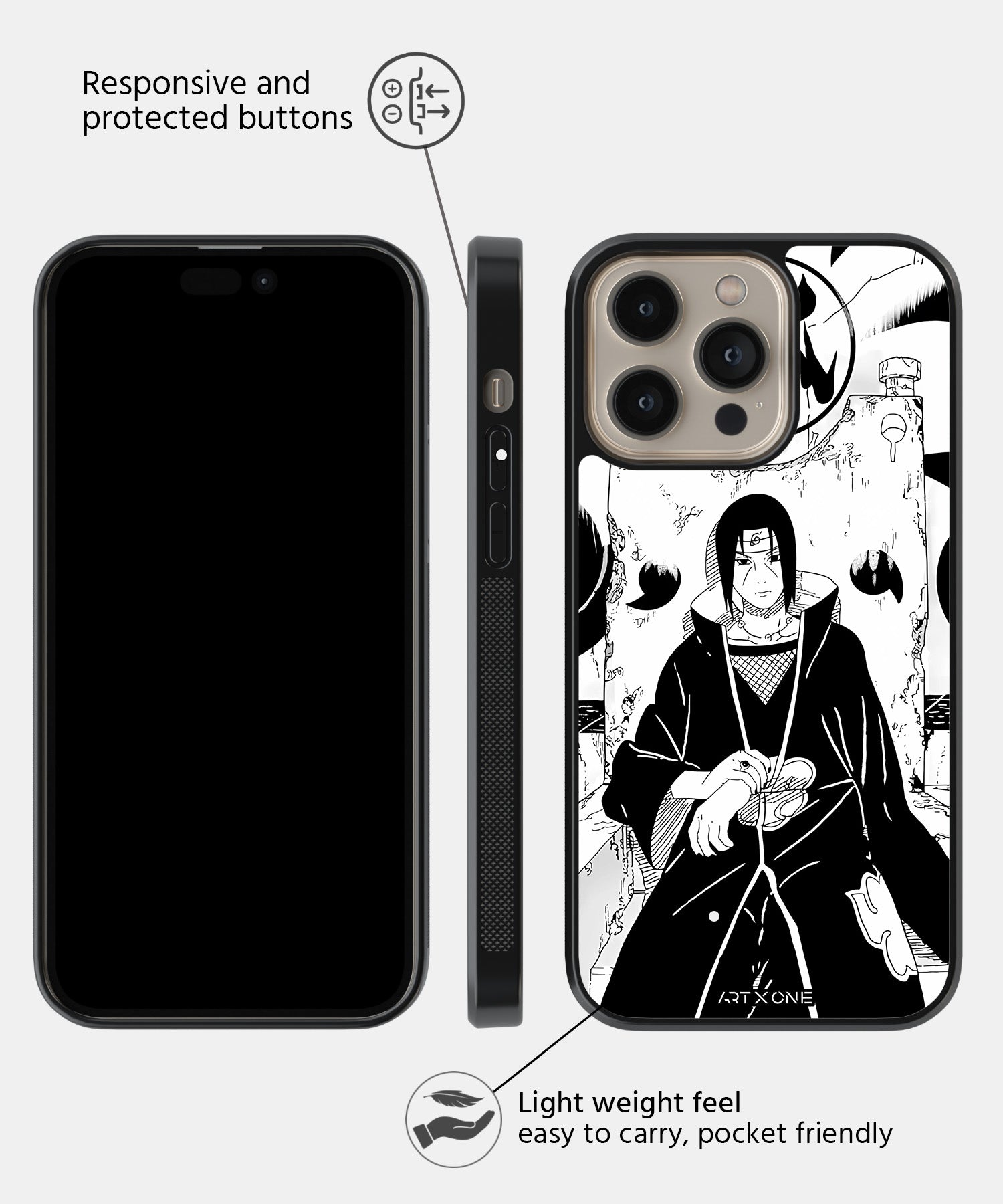Itachi Uchiha On Throne Mobile Back Cover