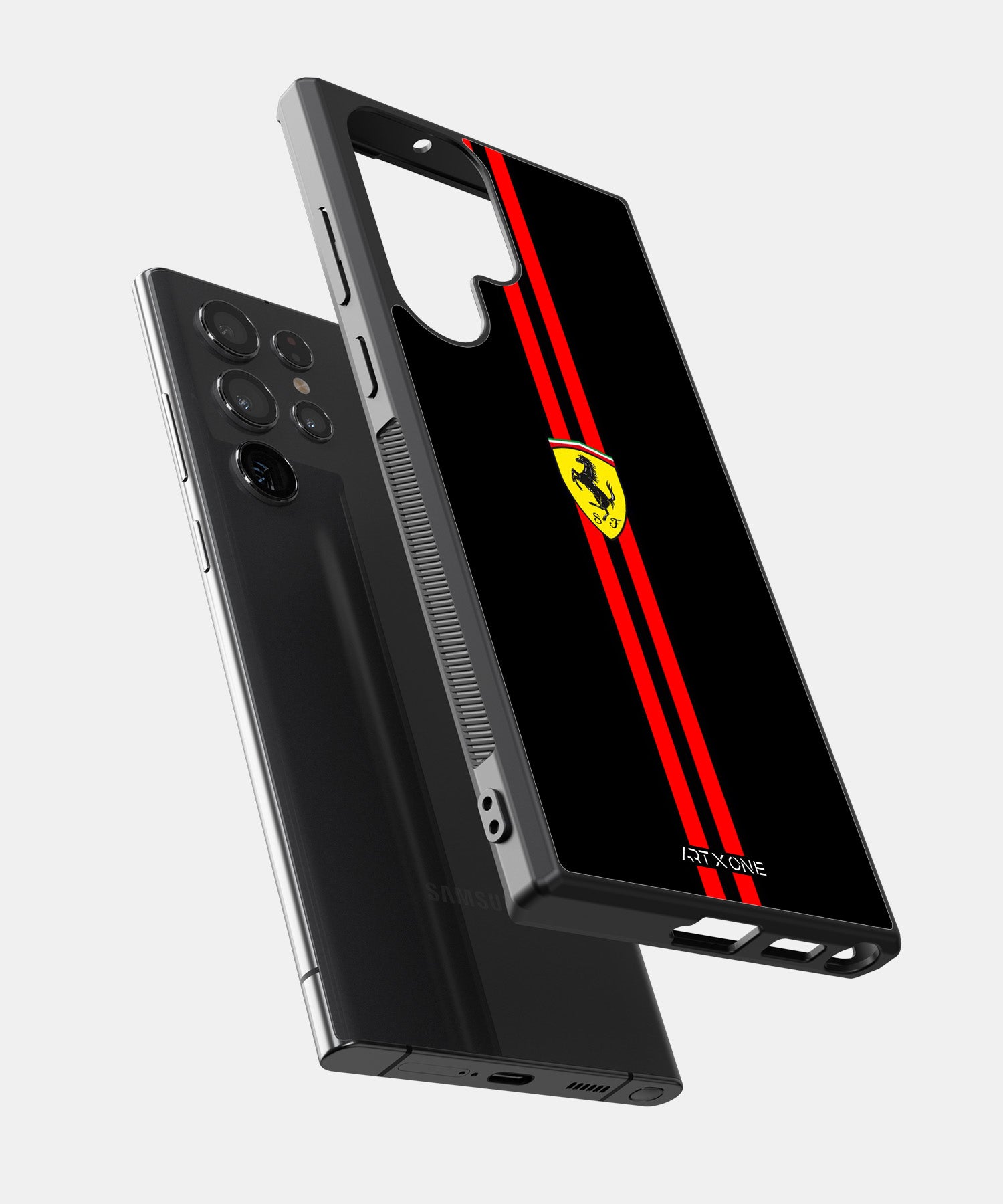 Ferrari Logo with Red Stripe Mobile Back Cover
