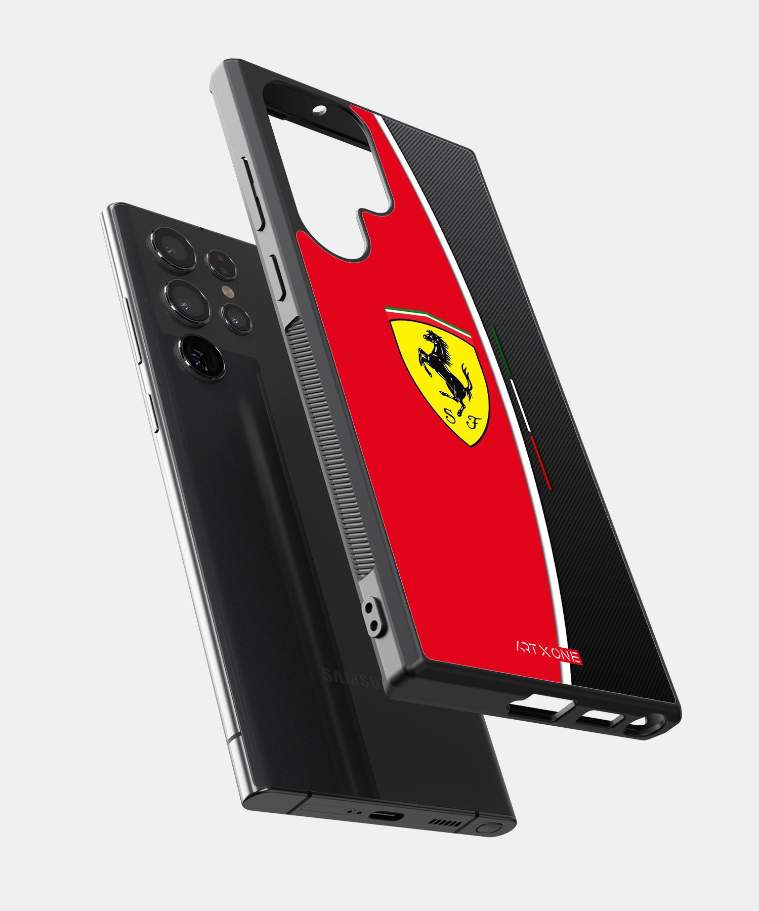 Ferrari Logo with Red and Black Stroke Mobile Back Cover